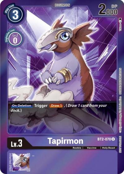 Tapirmon Event Pack 4 BT2-070 U Release Special Booster 1.0 Digimon card