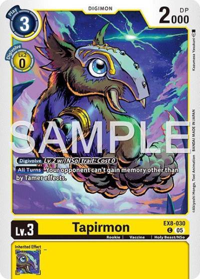 Tapirmon Reprint EX8-030 C Advanced Booster Digimon Generation Digimon card