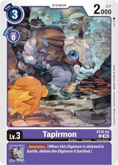 Tapirmon ST16-04 U Starter Deck 16: Wolf of Friendship Digimon card