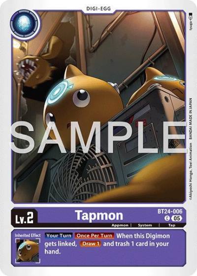 Tapmon BT24-006 C Time Stranger Digimon card