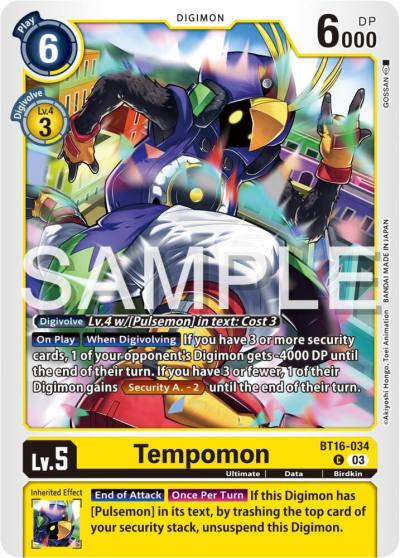 Tempomon BT16-034 C Beginning Observer Digimon card