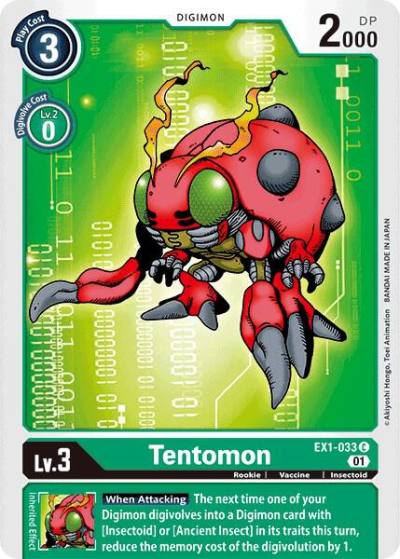 Tentomon EX1-033 C Classic Collection Digimon card