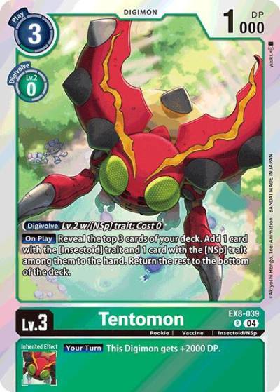 Tentomon EX8-039 R Chain of Liberation Digimon card