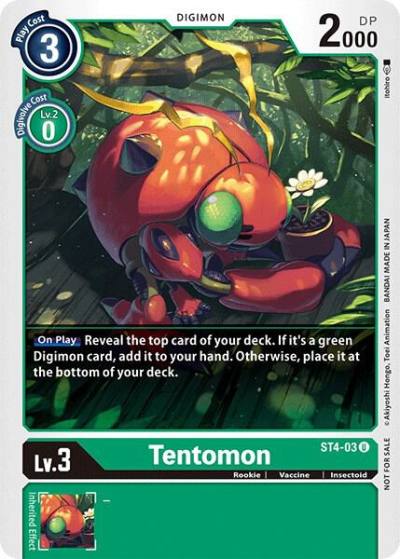 Tentomon Official Tournament Pack Vol3 ST4-03 U Starter Deck 04: Giga Green Digimon card