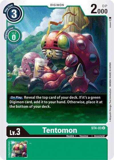 Tentomon ST4-03 U Starter Deck 04: Giga Green Digimon card