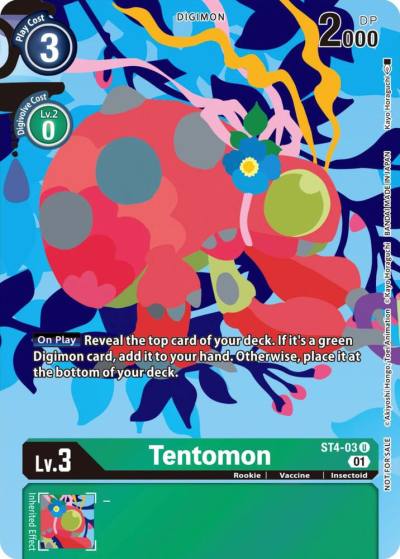Tentomon Tamers Card Set 2 Floral Fun ST4-03 U Starter Deck 04: Giga Green Digimon card