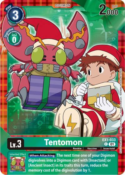 Tentomon Winter Holiday 2023 EX1-033 C Classic Collection Digimon card