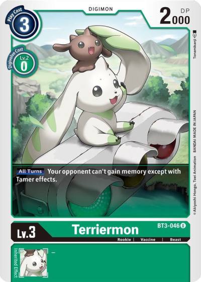 Terriermon BT3-046 U Release Special Booster 1.5 Digimon card