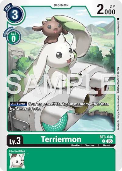 Terriermon Reprint BT3-046 U Advanced Booster Digimon Generation Digimon card