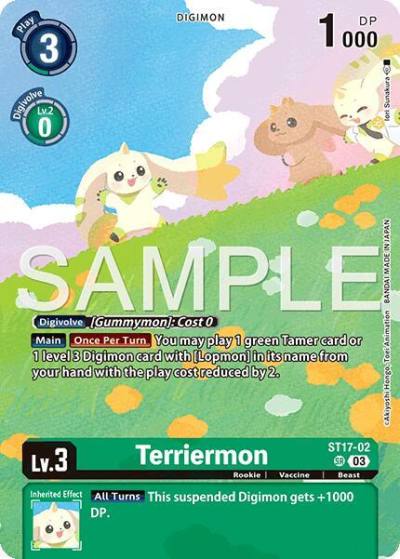 Terriermon ST17-02 SR Limited Card Pack -Billion Bullet- Digimon card