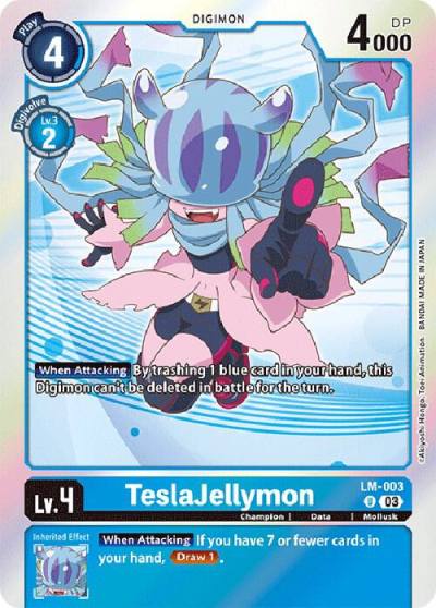 TeslaJellymon English Exclusive LM-003 U Exceed Apocalypse Digimon card