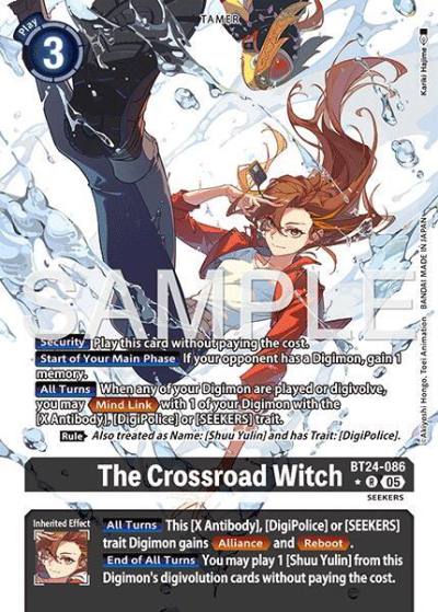 The Crossroad Witch Alternate Art BT24-086 R Time Stranger Digimon card
