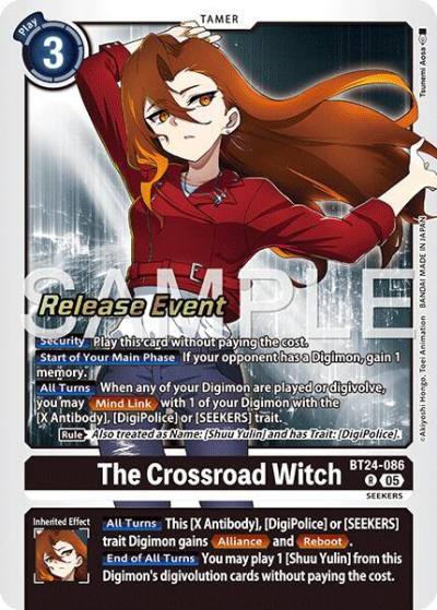 The Crossroad Witch BT24-086 R Time Stranger Release Event Cards Digimon card