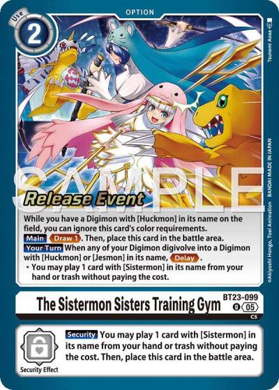 The Sistermon Sisters Training Gym BT23-099 U Hackers' Slumber Release Event Cards Digimon card