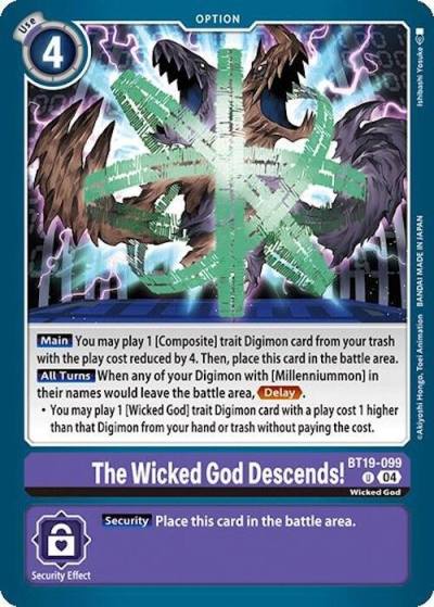 The Wicked God Descends BT19-099 U Release Special Booster 2.0 Digimon card