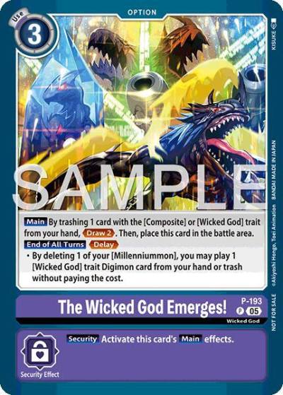 The Wicked God Emerges Store Tournament 2025 Vol3 Participation Pack P-193 P Digimon Promotion Cards Digimon card