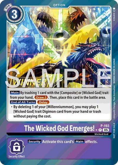 The Wicked God Emerges Store Tournament 2025 Vol3 Winner Pack P-193 P Digimon Promotion Cards Digimon card