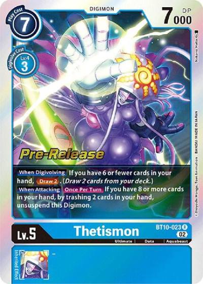 Thetismon BT10-023 R Xros Encounter Pre-Release Cards Digimon card