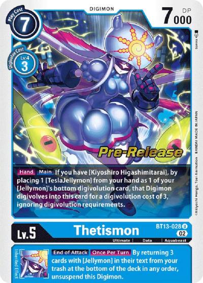 Thetismon BT13-028 U Versus Royal Knights Pre-Release Cards Digimon card