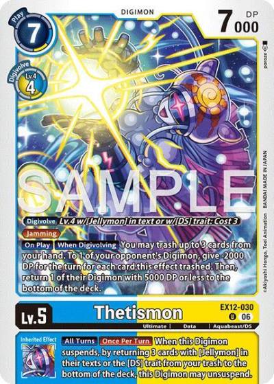 Thetismon EX12-030 U Digital World Shambala Digimon card