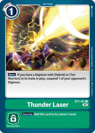 Thunder Laser BT7-101 C Next Adventure Digimon card