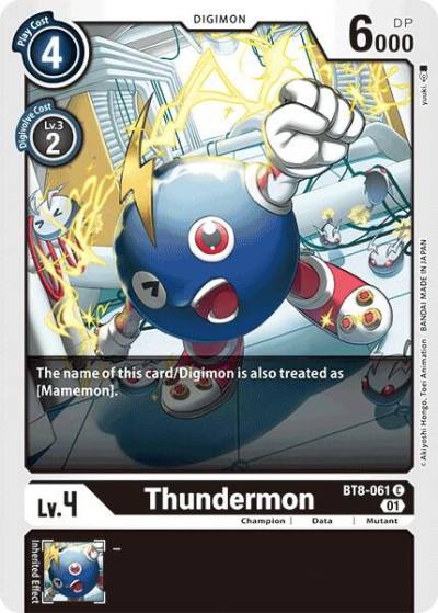 Thundermon BT8-061 C New Awakening Digimon card