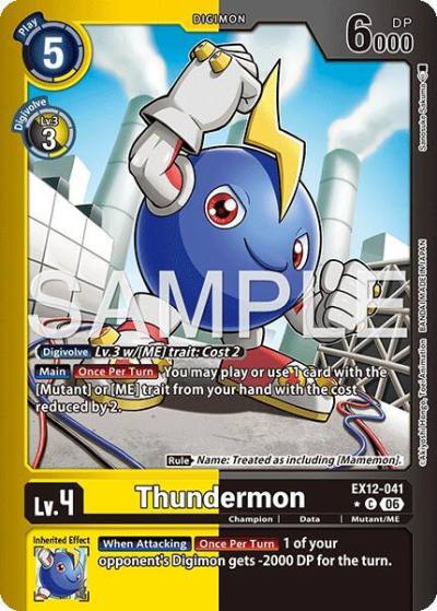 Thundermon Limited Foil EX12-041 C Digital World Shambala Digimon card