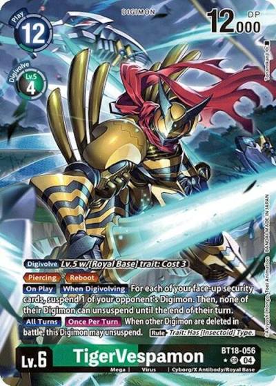 TigerVespamon Alternate Art BT18-056 SR Release Special Booster 2.0 Digimon card