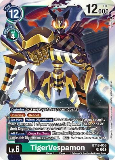 TigerVespamon BT18-056 SR Release Special Booster 2.0 Digimon card