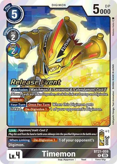 Timemon BT21-059 R World Convergence Release Event Cards Digimon card