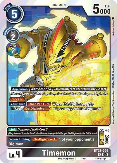 Timemon BT21-059 R World Convergence Digimon card
