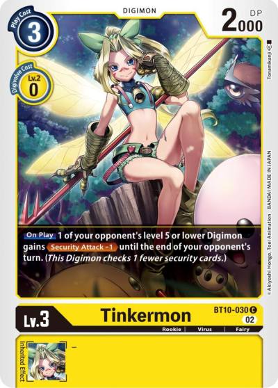 Tinkermon BT10-030 C Xros Encounter Digimon card