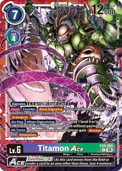 Titamon ACE EX9-065 R Versus Monsters Digimon card