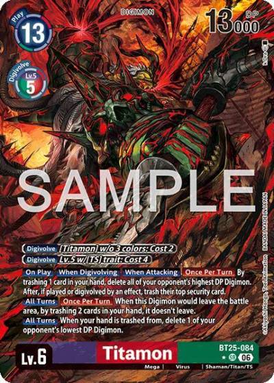 Titamon Alternate Art BT25-084 SR Dual Revolution Digimon card