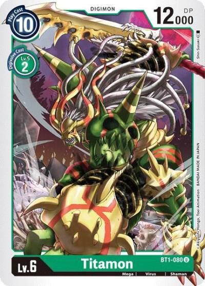 Titamon BT1-080 U Release Special Booster 1.0 Digimon card