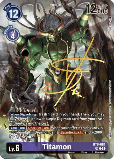 Titamon Rare Pull BT6-081 SR World Convergence Digimon card