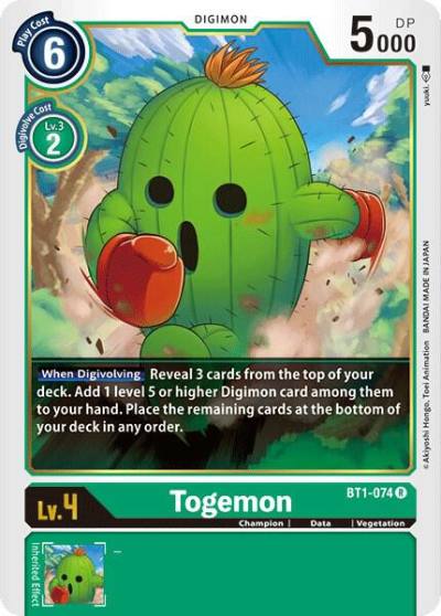 Togemon BT1-074 R Release Special Booster 1.0 Digimon card