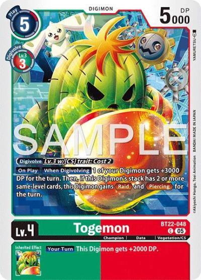 Togemon BT22-048 C Cyber Eden Digimon card