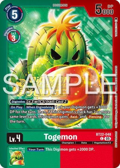 Togemon Judge Pack 2025 Wave 2 BT22-048 C Cyber Eden Digimon card