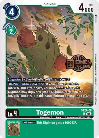 Togemon ST21-08 C Starter Deck 21: Hero of Hope Release Event Cards Digimon card