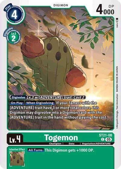 Togemon ST21-08 C Starter Deck 21: Hero of Hope Digimon card