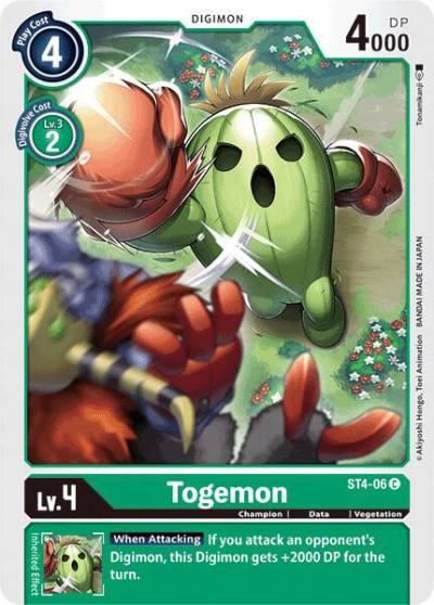 Togemon ST4-06 C Starter Deck 04: Giga Green Digimon card