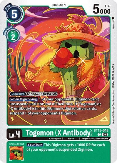 Togemon X Antibody BT15-048 C Exceed Apocalypse Digimon card