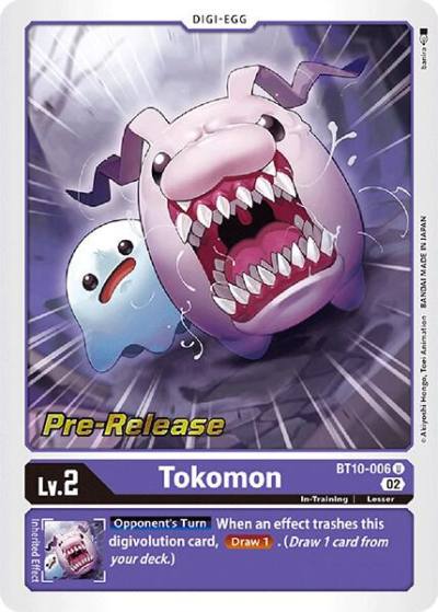 Tokomon BT10-006 U Xros Encounter Pre-Release Cards Digimon card