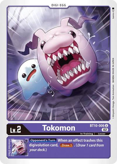 Tokomon BT10-006 U Xros Encounter Digimon card