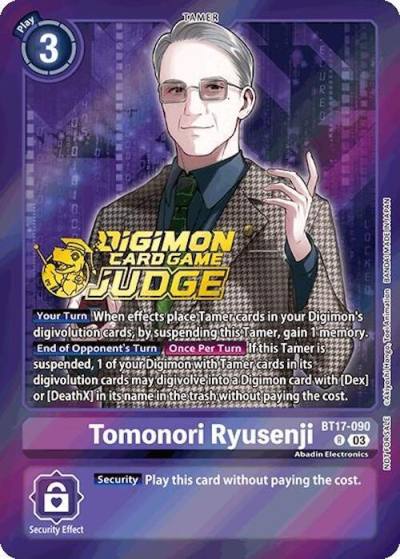 Tomonori Ryusenji Judge Pack 6 BT17-090 R Secret Crisis Digimon card