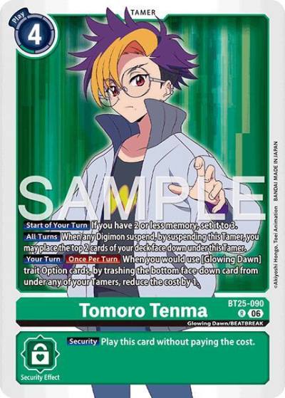 Tomoro Tenma BT25-090 R Dual Revolution Digimon card