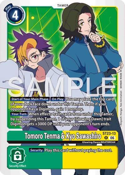Tomoro Tenma & Kyo Sawashiro ST23-13 R Starter Deck 23: Beatbreak Digimon card