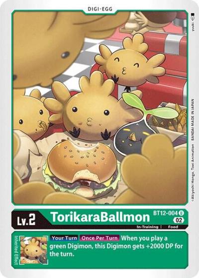 TorikaraBallmon BT12-004 U Across Time Digimon card
