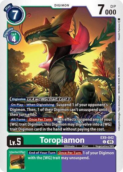 Toropiamon EX9-042 C Versus Monsters Digimon card